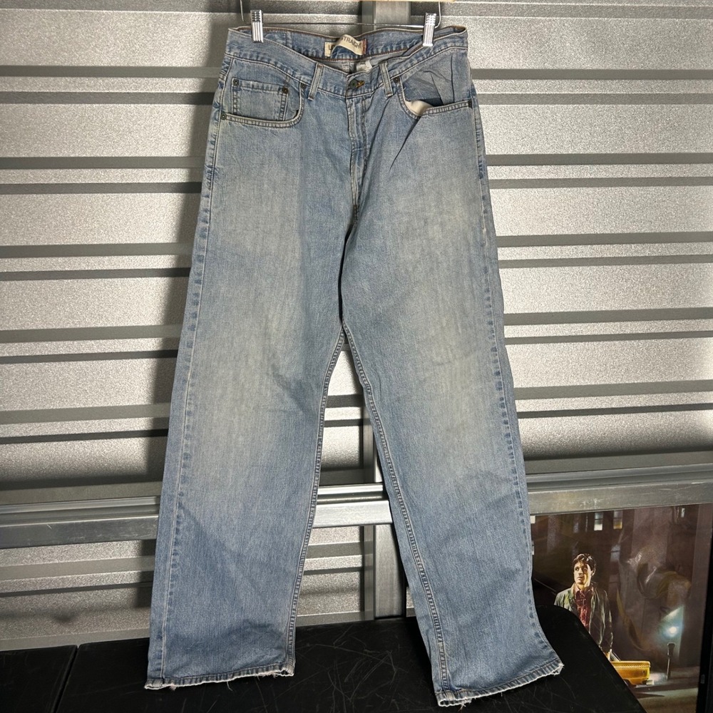 Levi 569 Loose Straight Jeans Mens 34x32 Blue Baggy Skater Y2K Streetwear